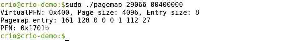 Memory mapping using program in Virtual Memory Byte