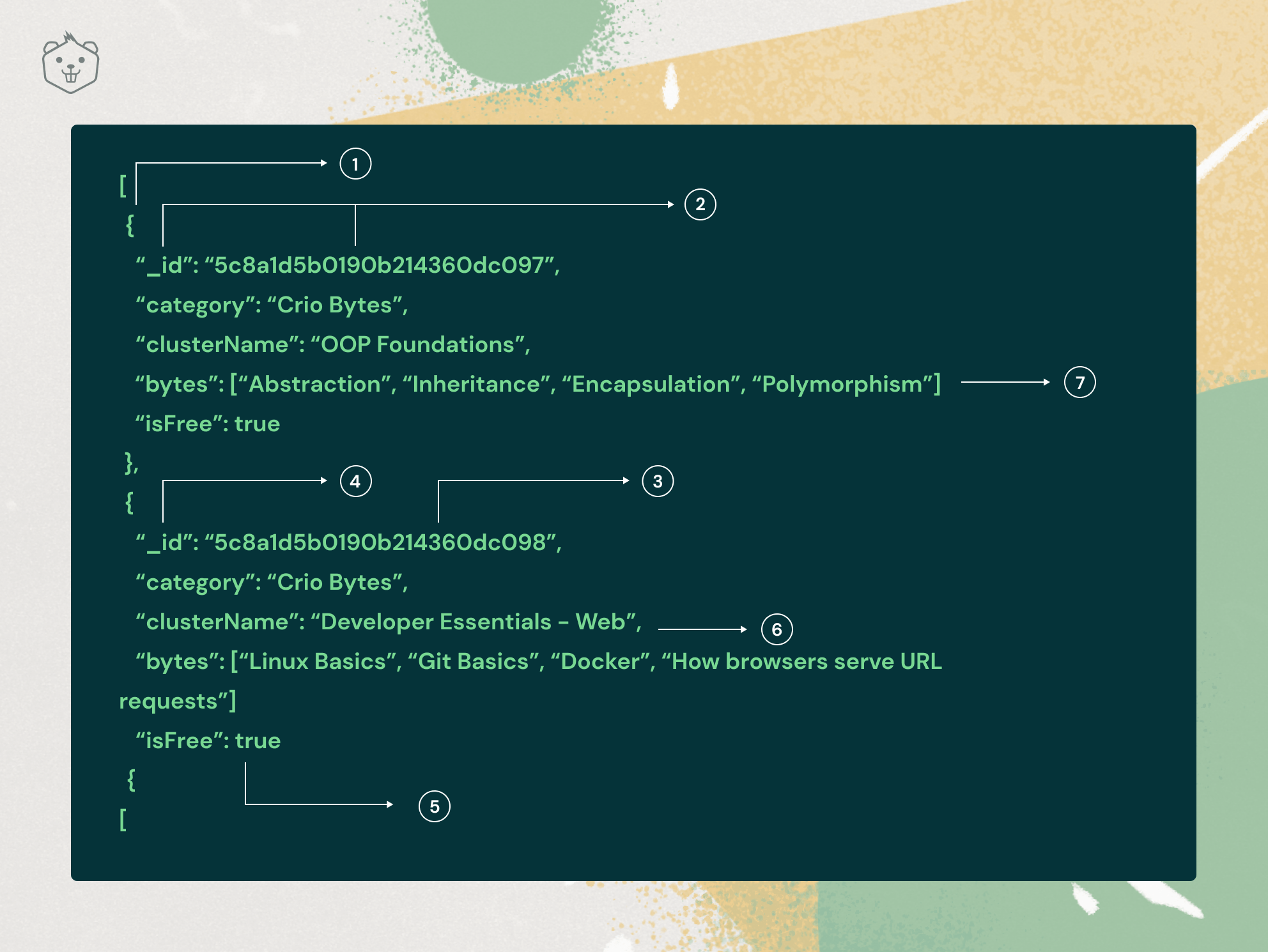 json assignment format